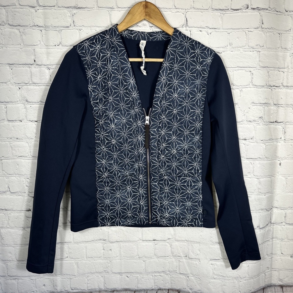Lululemon Cardigan & Again Exploded Sashiko Star Inkwell Ghost Inkwell Size 6